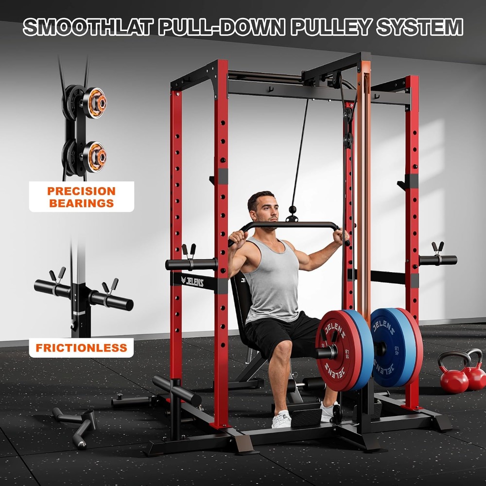 Home Gym Rack With Cables - Многофункциональная силовая стойка-клетка для приседаний 2000