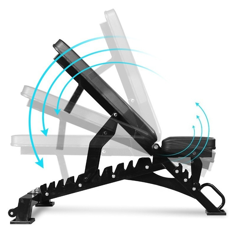 Home Gym Bench - Коммерческая металлическая регулируемая скамья для гантелей,