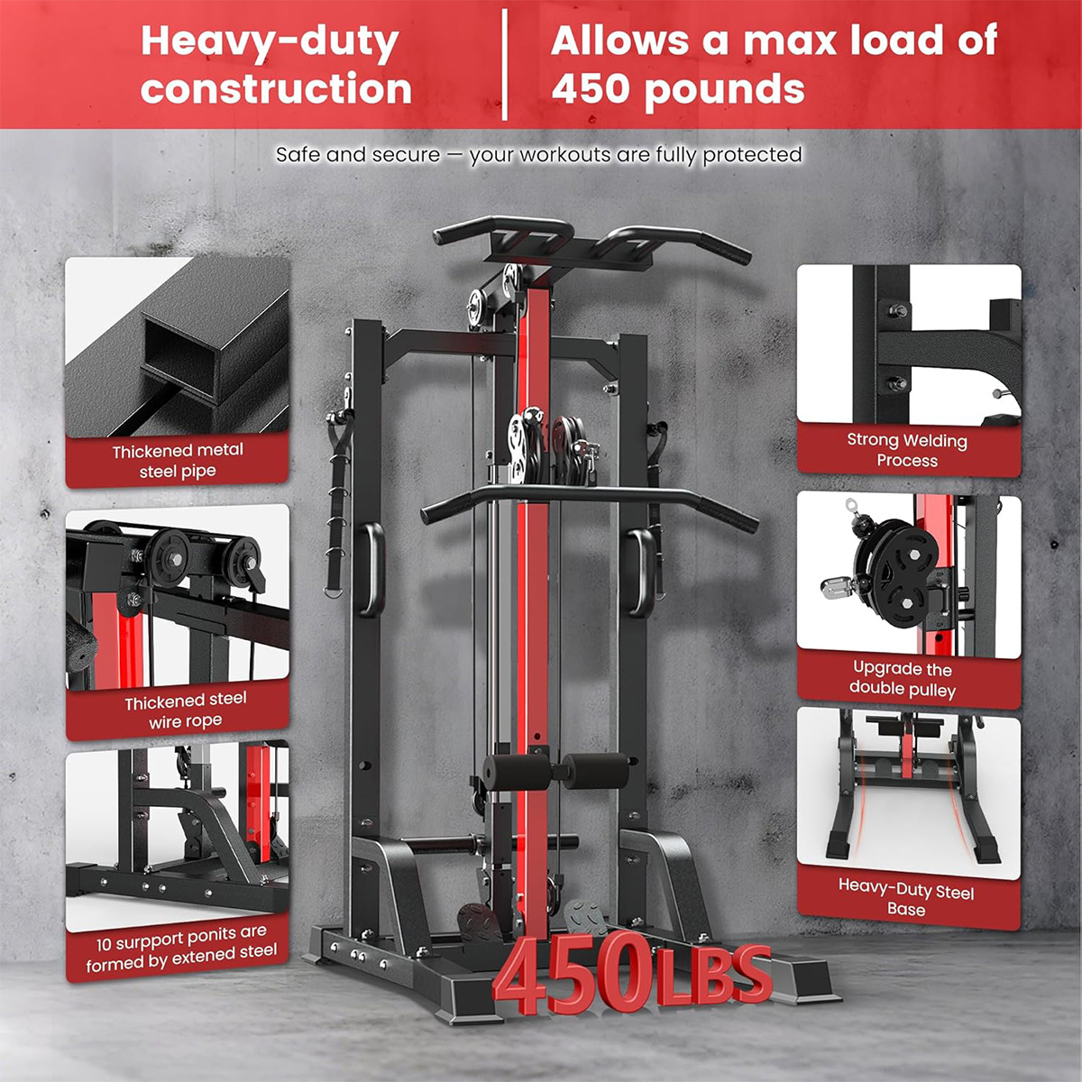 Тренажер для домашнего спортза – обзор и цена Home Gym Pulley System
