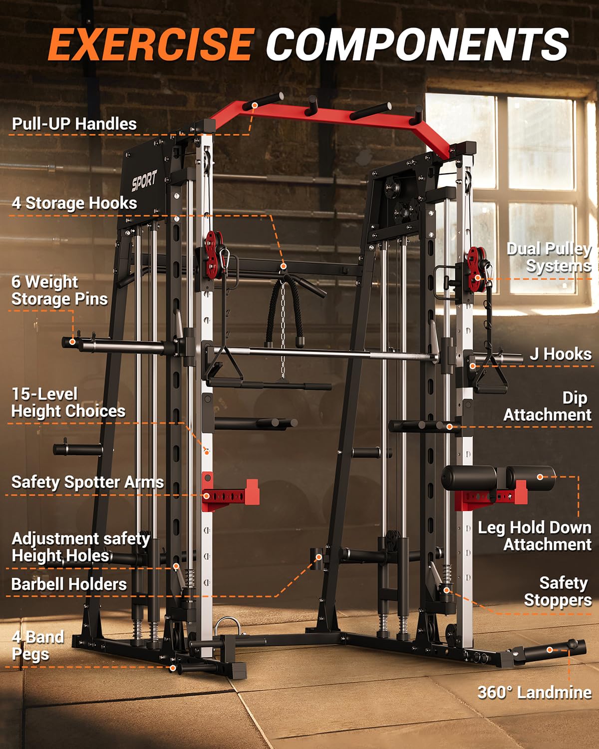 Многофункциональный домашний т – обзор и цена Home Gym Rack With Cables